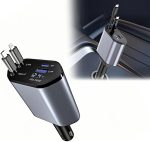 Retractable Car Charger, 120 W Retractable Cigarette Lighter, Car Charger Cigarette Lighter, Car Plug