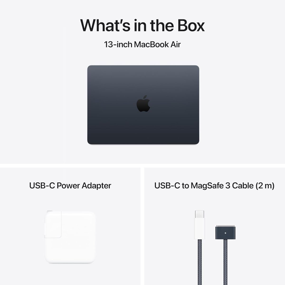 ⁦Apple 2025 MacBook Air 13-inch Laptop with M4 chip: Built for Apple Intelligence, 13.6-inch Liquid Retina Display, 16GB Unified Memory, 256GB SSD Storage, 12MP Center Stage Camera, Touch ID; Midnight⁩ - الصورة ⁦7⁩
