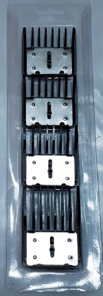 ⁦4 Combs 3 6 9 & 12 Steel Zipper Hair and Beard Grading Fits All Men's Razor⁩ - الصورة ⁦2⁩