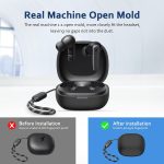 ⁦Writiany Silicone Case for Soundcore by Anker R50i/P20i Case Cover, Protective Skin Compitable with Anker Soundcore R50i/P20i Wireless Earbuds (Black) Headphones Headset⁩ - الصورة ⁦5⁩