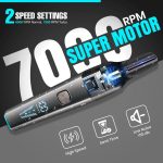 ⁦V-603 Professional Nose and Body Trimmer, 1200mAh Battery, 2 Speed Settings, IPX5 Waterproof, LED Display, Black⁩ - الصورة ⁦2⁩