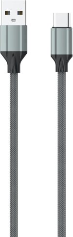 LDNIO LS442 Type-C to USB-A Cable 2M – 2.4A Fast Charging, Data Transfer, Durable Charger Cord – Gray