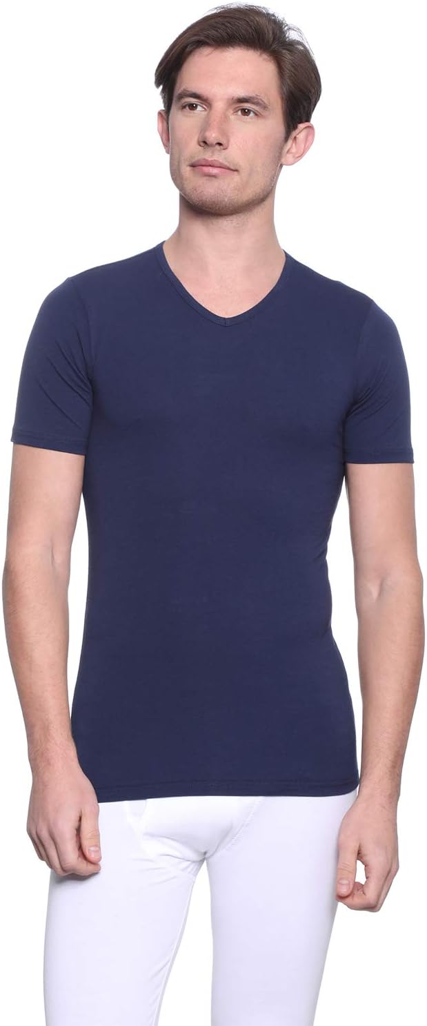 Dice Mens V-Neck short sleeve solid Undershirt
