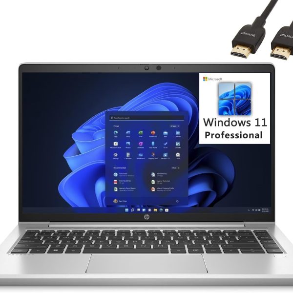 ProBook 640 G8 14" FHD Business Laptop, Intel Quad-Core i5-1135G7 (Beat i7-1065G7), 16GB DDR4 RAM, 1TB PCIe SSD, WiFi 6, Bluetooth 5.2, Fingerprint Reader, Windows 11 Pro, BROAG Extension Cable