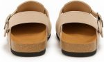 ⁦LOU Women's Suede Slingback Clogs with Buckle Strap, Tan, Casual Comfort Shoes⁩ - الصورة ⁦3⁩