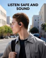 ⁦Soundcore V20i by Anker Open-Ear Headphones, Adjustable Ear Hooks, Ultra-Comfort, Snug Fit, Powerful Sound, Clear Calls, LED Lights, 36H Playtime, Bluetooth 5.4 Earbuds, Black - 18 Months Warranty⁩ - الصورة ⁦4⁩