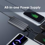 ⁦Oraimo Slice Link Pro 22.5W Super Fast Charging Powerbank 10000mAH, 3 built in Charging Cable,Universal Compatibility,Multi-Layer Protection-Black⁩ - الصورة ⁦4⁩