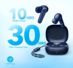 ⁦Soundcore By Anker R50i True Wireless Earbuds 10mm Drivers with Big Bass, Bluetooth 5.3, 30H Playtime, IPX5-Water Resistant, AI Clear Calls with 2 Mics, 22 Preset EQs via App,Blue, 18 Months Warranty⁩ - الصورة ⁦4⁩