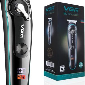 VGR V-075 Limited Edition Professional Hair Trimmer with LED Display, 4 Guide Combs for Men (3,6,9,12 mm, Color- Black) 1 Year Warranty