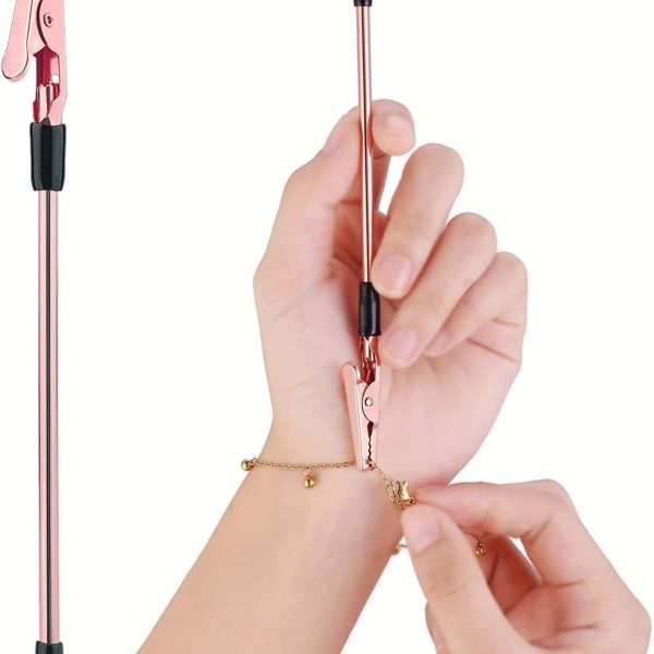 fashion mania 1 Pcs Bracelet Helpers Tool Fastening and Hooking Tools Bracelet Assistance Tool for Jewelry Bracelet Watch Clasps（rose gold）