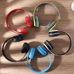 ⁦Wireless Bluetooth Headphone - Over Ear Stereo Music Headset with Memory Card Support, Gaming Headphones with Built-in Microphone for Laptop, Mobile Phone, PC-47 (Black)⁩ - الصورة ⁦3⁩