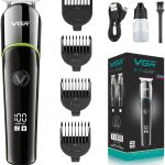 Vgr V-291 Professional Rechargeable Turbo Function Cordless Beard/Hair Trimmer Kit With Guide Comb, Usb Charging Cord For Men Family & Pets, Green