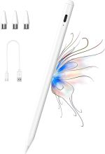 Kenkor Stylus for Touch Screens With Magnetic Design, Tablet POM 1.5mm Nib for Android iOS, iPad/Pro/Air/Mini/iPhone/Samsung/Smartphones and Tablets Devices (White)