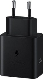 ⁦Samsung Original 45W PD Power Adapter With Compact Design/USB-C Port/USB Type-C to C Cable (5A/1.8m) Super Fast Charging- (Black)⁩ - الصورة ⁦2⁩