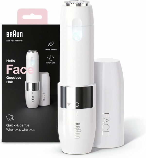 Braun Face Mini hair Remover FS1000 with Smartlight, White