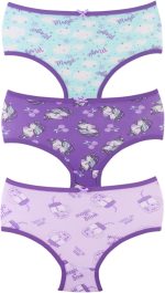 ⁦Karma Pack of 3 Girls' Printed Cotton Panties Underwear⁩ - الصورة ⁦5⁩