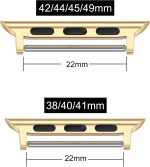 ⁦Wearlizer Watch Band Connector Compatible with Apple Watch Band Adapter, Replaceable Metal Connection Adapter with Replacement Tool for iWatch Ultra Series 8 7 6 5 4 3 2 1 22mm Width Straps⁩ - الصورة ⁦3⁩