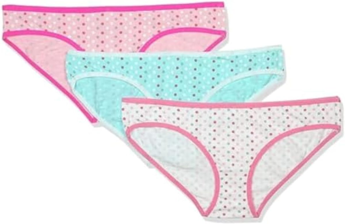 Dice womens Dotted Contrast- Binding Bikini Underwear (pack of 3)