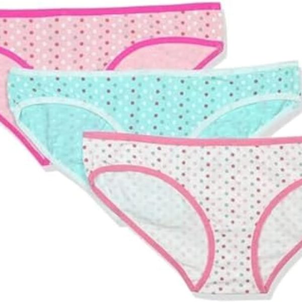 Dice womens Dotted Contrast- Binding Bikini Underwear (pack of 3)