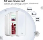 ⁦BONITA Mini Makeup Fridge, 8L Portable Cosmetic Refrigerator, Glass Panel And Led Lighting, Cooler/Warmer Freezer, Used for Beauty Skin Care in Home,White (White)⁩ - الصورة ⁦2⁩