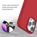⁦AWH Compatible with iPhone 14 Pro Max Case for Women - Drop Protection, Anti-Fingerprint, Anti-Scratch, Shockproof Soft-Touch Silicone Phone Case for iPhone 14 Pro Max 6.7" (Red)⁩ - الصورة ⁦4⁩