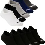 DICE Socket Socks, 10 Pairs, Athletic Low Cut Ankle Socks, Black and White