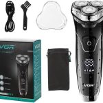 VGR V-318 Premium Cordless Rechargeable IPX6 Waterproof 3 Head Electric Shaver Wet & Dry Rotary Shavers for Men with Pop-up Trimmer Super with LED Digital Display