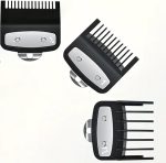 مجموعة أمشاط ماكينات قص الشعر، 3 قطع من أمشاط لماكينات قص الشعر الاحترافية، بديلة لمعظم ماكينات قص اماكينة الحلاقة المهنية، ٣/١.٥/٤.٥ مم