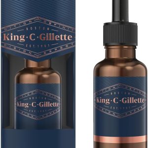 King C. Gillette Men’s Beard Oil with Plant Based Argan, Joijoba Avocado, Macadamia Seed and Almond Oils, 30 ml