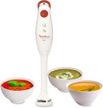 ⁦Moulinex DD1001EG Turbomix Plus, Hand Blender, 350 Watts, 800 Milliliters Plastic Beaker, 2 Blades, Hang-Up Ring, White and Red⁩ - الصورة ⁦3⁩