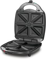 ⁦Black & Decker 1400W 3-in-1 4 Slice Sandwich & Waffle Maker with 180 Degree Grill Mode with Interchangeable Plate, TS4130-B5, 2 Years Warranty⁩ - الصورة ⁦4⁩
