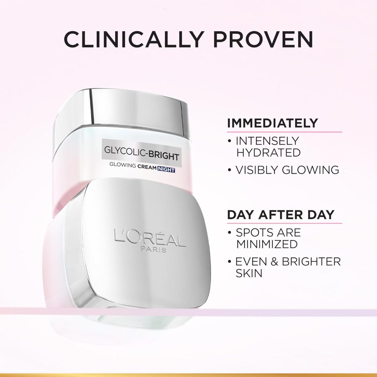 ⁦L’Oréal Paris L'Oréal Paris Glycolic Bright Glowing Night Cream 50ML⁩ - الصورة ⁦5⁩