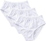 Cottonil Men's 100% Egyptian Cotton Briefs, Classic White Underwear, Pack of 3