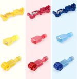 ⁦Nilight 120 Pcs/60 Pairs Quick Splice Wire Terminals T-Tap Self-stripping with Nylon Fully Insulated Male Quick Disconnects Kit⁩ - الصورة ⁦6⁩