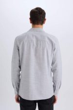 ⁦قميص عصري بأكمام طويلة ورقبة بولو وأكمام طويلة للرجال E5045AX من ديفاكتو⁩ - الصورة ⁦6⁩