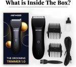 ⁦MENHOOD Balls Trimmer for Men Grooming Trimmer 1.0 Groin Trimmer for Men Skin-Friendly Ceramic Blade & IPX6 Rating - Balls & Body Hair Trimmer Without Snags - 150 Minutes Run Time - Shavers for Men⁩ - الصورة ⁦9⁩