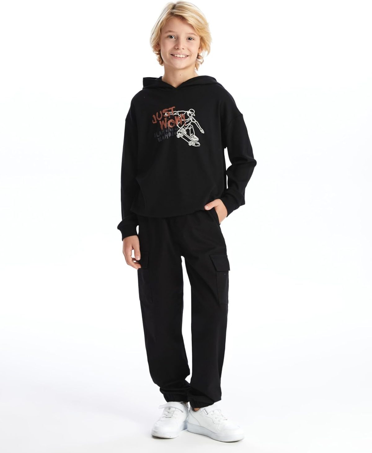 ⁦LC WAIKIKI Elasticated Waist Boys' Cargo Jogger Pants⁩ - الصورة ⁦6⁩