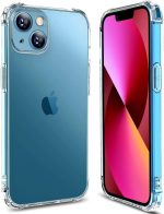 ⁦Protective Shock Absorption Bumper soft Transparent Armor Case For Apple iPhone (13)⁩ - الصورة ⁦2⁩