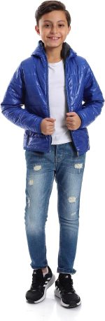 ⁦Andora Boys Long Sleeves Quilted Pattern-36W24B30307 Jacket⁩ - الصورة ⁦5⁩