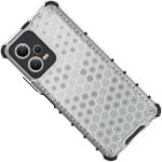 ⁦جراب متوافق مع شاومى Poco X5 5G ، - غطاء حماية مصقول مقاوم للصدمات متين مع حماية للكاميرا - غطاء واقي مضاد للخدش شديد التحمل و مقاوم للانزلاق - حواف سوداء خلفية شفافة خلية النحل⁩ - الصورة ⁦2⁩