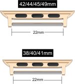 ⁦Wearlizer Watch Band Connector Compatible with Apple Watch Band Adapter, Replaceable Metal Connection Adapter with Replacement Tool for iWatch Ultra Series 8 7 6 5 4 3 2 1 22mm Width Straps⁩ - الصورة ⁦3⁩