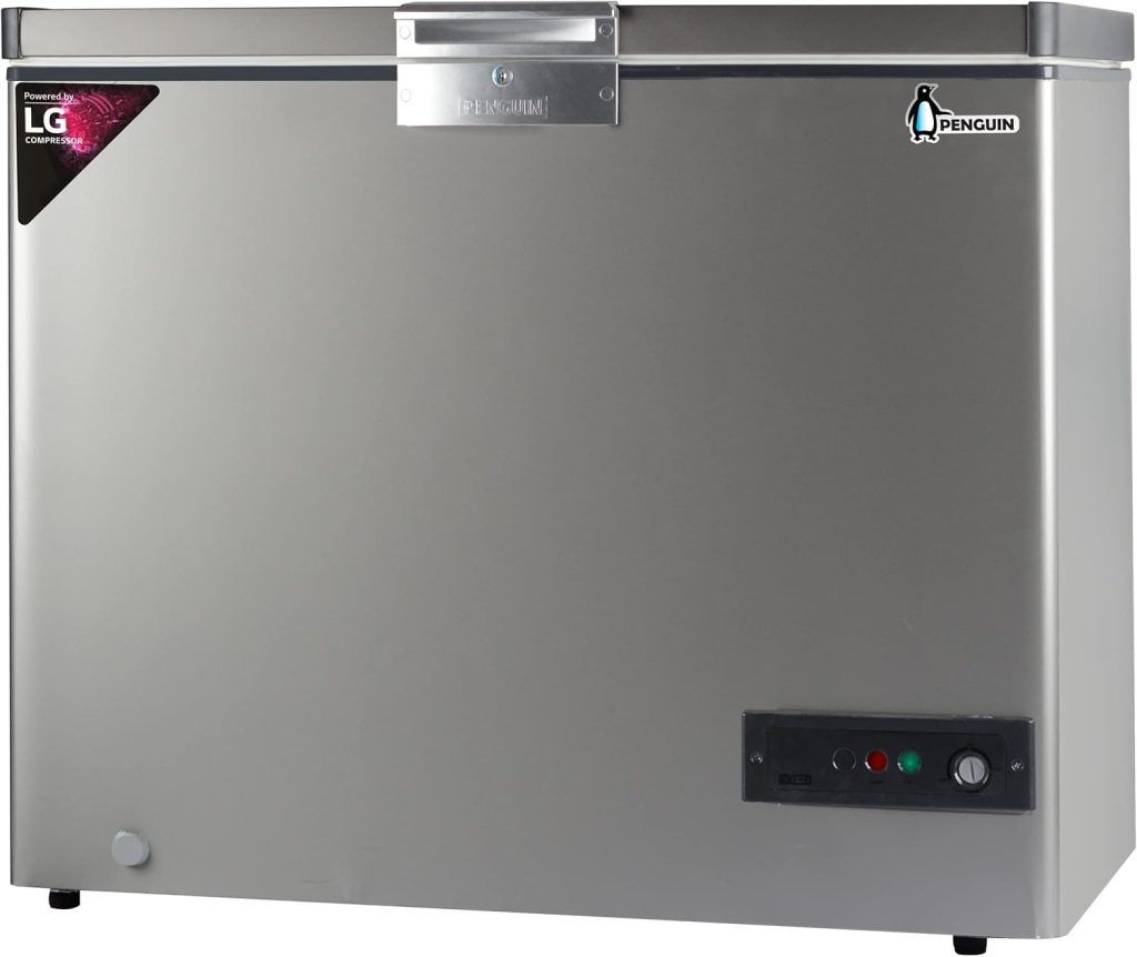 Penguin Stainless Steel Chest Freezer LG compressor Silver, 303 L, ES341L