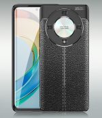 ⁦جراب متوافق مع هونر X9b 5G ، - غطاء حماية مصقول مقاوم للصدمات بنمط جلدي متين مع حماية فائقة للكاميرا - غطاء واقي مضاد للخدش مقاوم للانزلاق من Graby Shop - أسود⁩ - الصورة ⁦2⁩