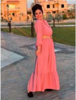 ⁦Violet Casual Role Dress With Belt⁩ - الصورة ⁦3⁩
