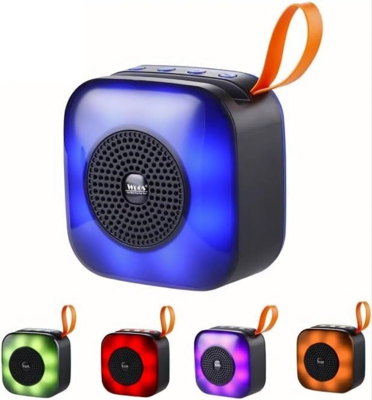 Sub Bluetooth Speaker With Phone Holder – Portable Wireless Subwoofer RGB LED with AUX Input and Rechargeable Battery for Smartphones, TV,Tablets, and Computers (Multicolor)