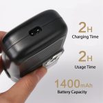 ⁦KEMEI Men's Shaving Razor, Rechargeable Electric Razor with Beard Trimmer, Titanium Foil Lithium Cordless Razors with Travel Case⁩ - الصورة ⁦4⁩