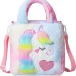 Keetly Unicorn Plush Handbag for Girls || Shoulder Bag with Adjustable Shoulder Strap || Handbags for Toddler, Little Girl || Unicorn Beautiful Bag Pack Of 1