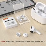 ⁦YUWAKAYI [3 Pairs] Replacement Ear Tips for Airpods Pro & Pro 2nd Gen with Noise Reduction Holes, Silicone Ear Tips with Portable Storage Box & Fit in Charging Case (S/M/L)⁩ - الصورة ⁦6⁩