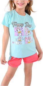 ⁦Jockey M M Girls Set Of 2 Pieces Printed Funny Duck Pajama Set⁩ - الصورة ⁦3⁩
