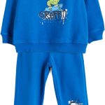 LC WAIKIKI Boys Dinosaur Printed Sweatshirt and Sweatpants 2 Pack